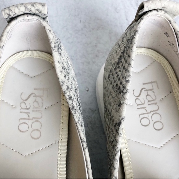 Franco Sarto Boston Snakeprint Women's Snake Print Loafers Gray Square Toe 8 - Picture 6 of 11